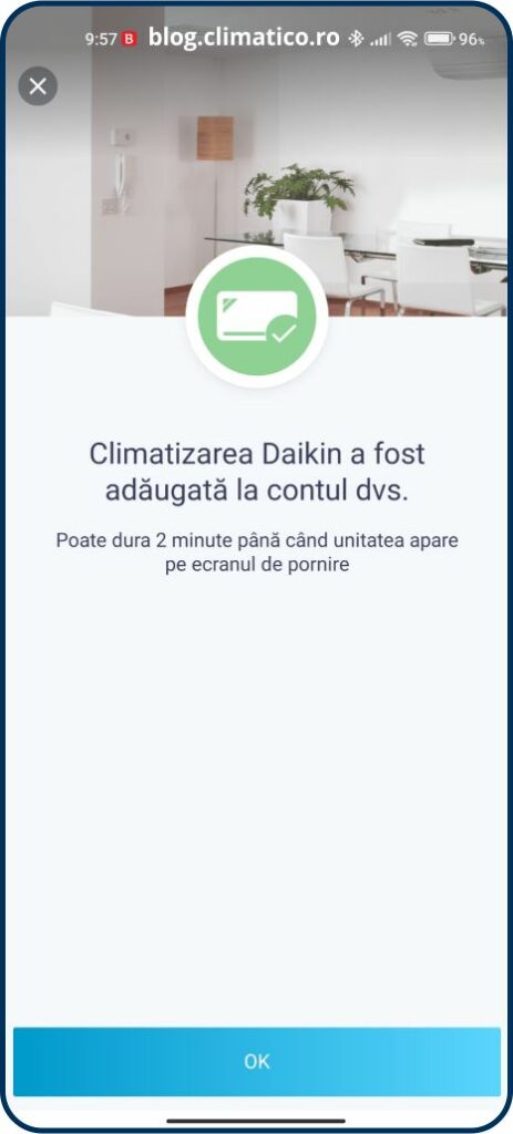 Daikin Onecta - climatizarea a fost adaugata
